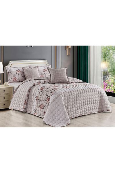 Moon Practical summer double bed set with a printed design, made of the finest microfiber.