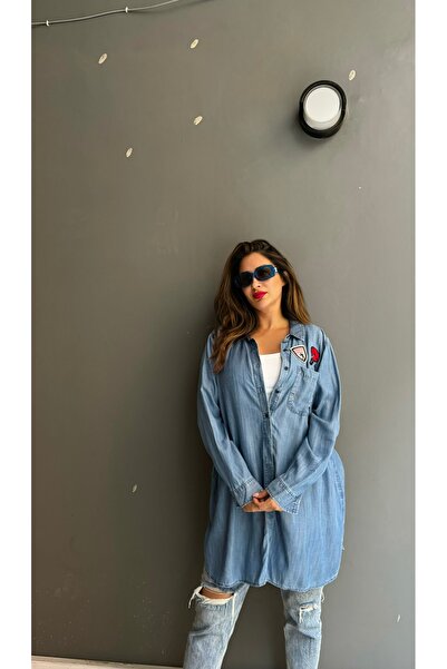 Butik Kot Görünümlü Gömlek Tunik