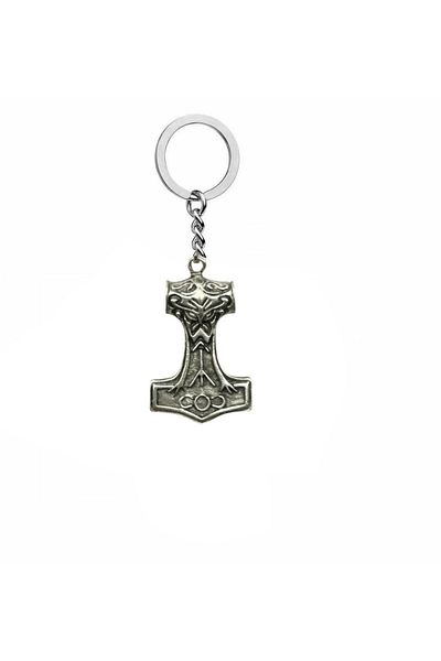 Herşey Nota Unisex Keychain with Nordic Thor Figure – Power and Mythological Themed Viking Accessory