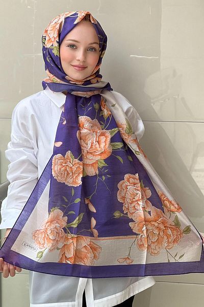 ipekevi Silk Peony Tenzel Shawl