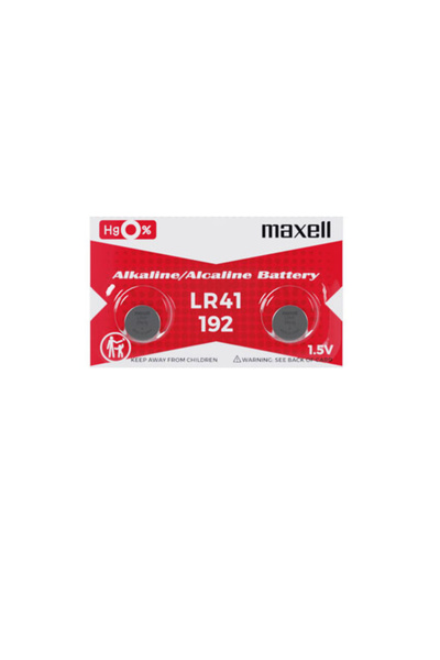 Maxell Set de 2 baterii alcaline Maxell LR41 / AG3 (192), 1.5V, diametru 7.9mm, consum mediu, în blister