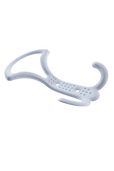OEM Metal hanger for furniture or wall, with 3 hooks, MOB-65632, 2 holes, 160 x 90 x 30 mm, white