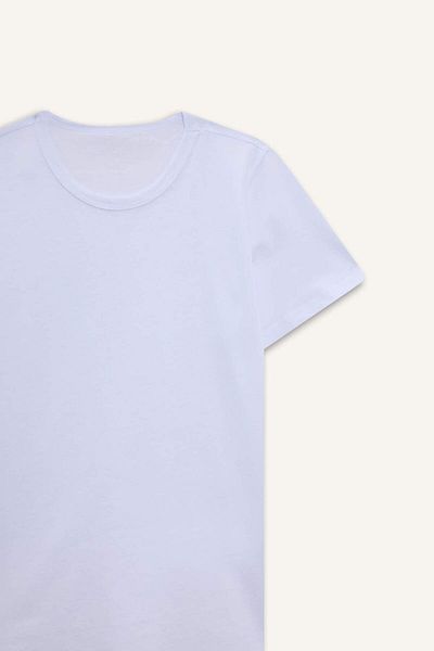 DeFacto Boy's Crew Neck Basic Plain White T-Shirt F4346A825Sp