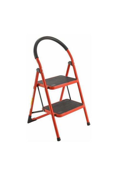 GENERAL Metal Ladder with Two Steps for Home - Red 83cm