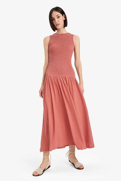 DeFacto Rochie midi fără mâneci cu gât turnat F7072AX25SM