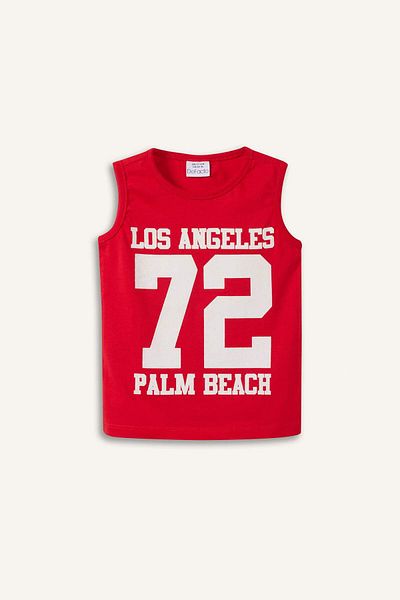 DeFacto Baby Boy Crew Neck Printed Singlet E2339A525Hs