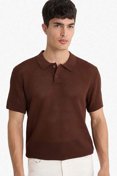 DeFacto Standard Fit Knitwear Short Sleeve Polo T-Shirt C9582Ax25Sm