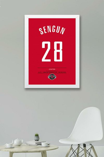 Saturn Pictură înrămată pe tricou Alperen Şengün - Tricou NBA Houston Rockets