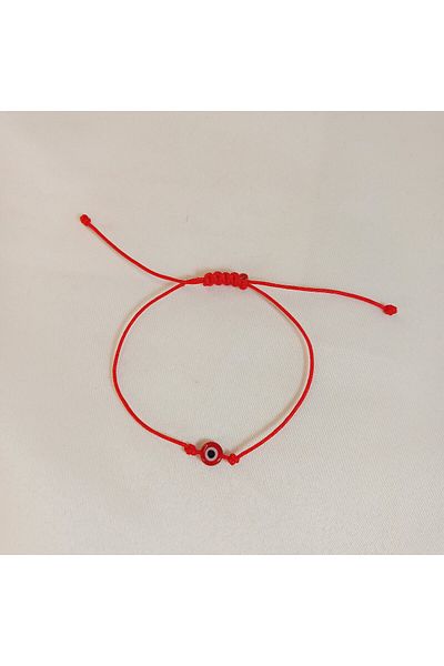 Crystal Atelier Red Glass Evil Eye Beaded Red String Bracelet-Evil Eye Beaded Red String Bracelet-Luck Bracelet