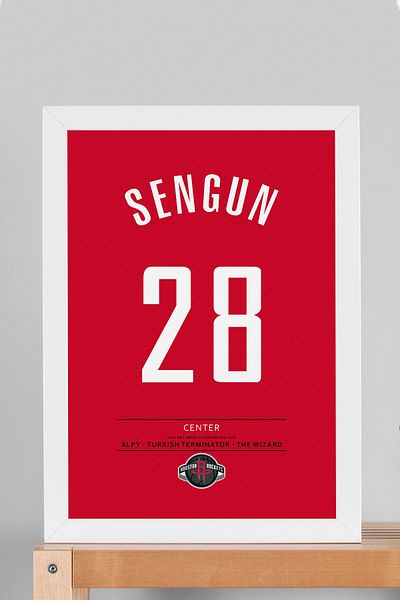 Saturn Pictură înrămată pe tricou Alperen Şengün - Tricou NBA Houston Rockets