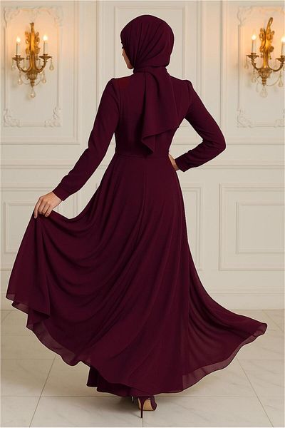 TRENDTESETTÜR ΓΥΝΑΙΚΕΙΟ ΒΟΡΔΟ ΦΟΡΕΜΑ ΒΡΑΔΙΝΟ ΦΟΡΕΜΑ ΜΕ ΛΕΠΤΟΜΕΡΗ ΠΕΤΡΑ T 3163