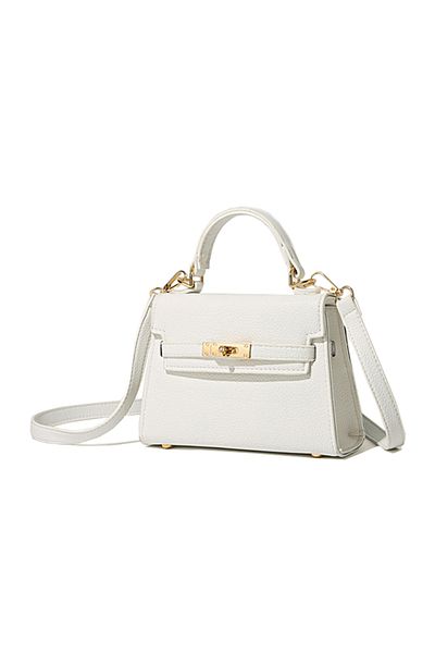 ENAR Handheld Small Square Bag Vintage Fashion One Shoulder Crossbody Bag White
