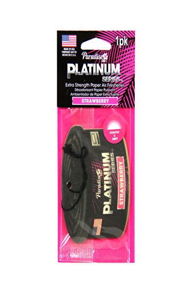 Paradise Platinum Series Long Lasting Strawberry Paper Hanging Air Freshener