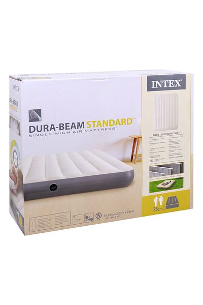 Intex Dura-Beam Standard Single-High Air Mattress 203x152x25cm 64103 Queen-Size Inflatable