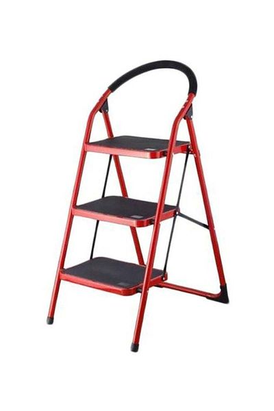 Generic Top Fit Portable Ladder with 3 Steps Red and Black 120x37x47cm