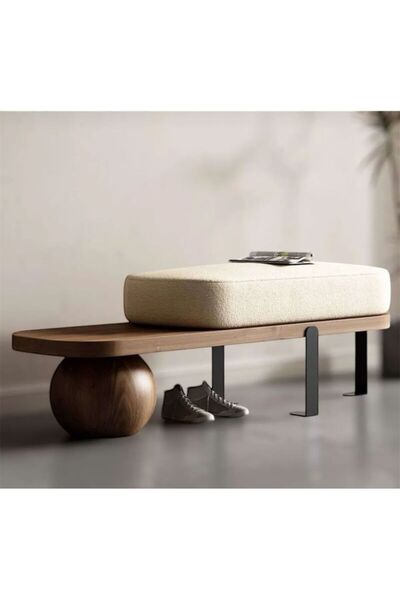 Puffi Baby Design Kahve rengi bench puf (140 Cm)