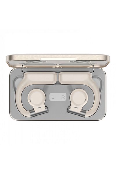 WIWU Clera Sound Open Wearable Stereo - Cream White (T18CW) Ear Bluetooth Audio with All-Day Comfort