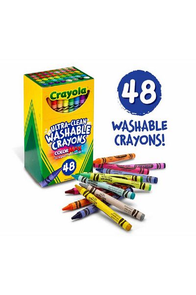 Crayola 48-Piece Nontoxic Ultra-Clean Washable Crayon Multicolor