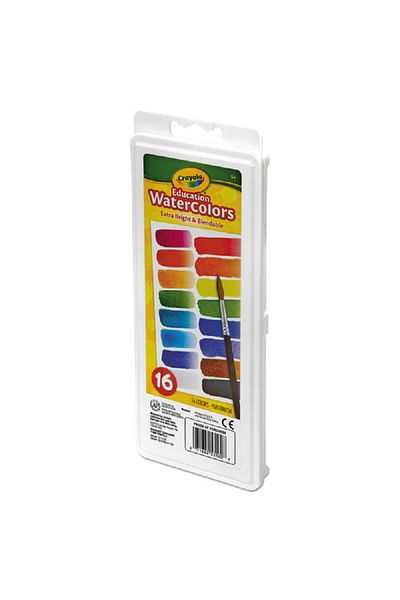 Crayola 6-Piece Extra Bright and Blendable Educational Watercolor Set Multicolor