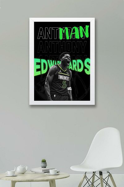 Saturn Pictură înrămată de Anthony Edwards - Pictură poster NBA Antman
