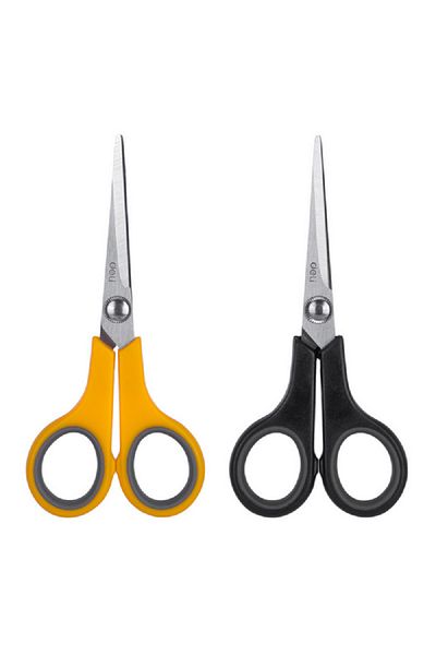 Deli Stainless Steel Soft Handle Scissors Assorted Color 140mm