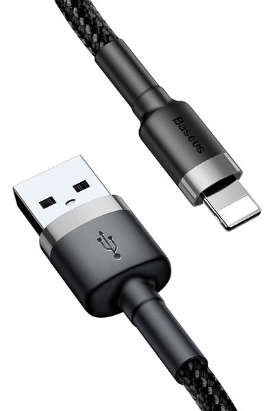 Baseus كابل شحن USB إلى Lightning لهاتف iPhone 14 Pro Max من النايلون المضفر عالي الكثافة سريع الشحن