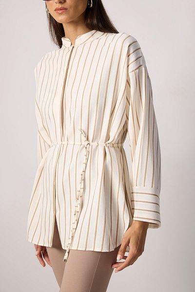 Touché Privé DOMINANT COLLAR STRIPED SHIRT