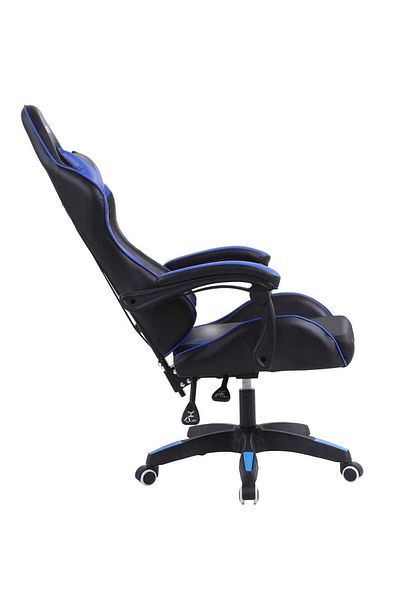 Zenga Scaun de gaming Extreme RX, piele sintetică, negru/albastru