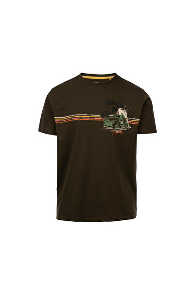 Trespass Zama - με τύπωμα Ανδρικό κόκκινο μπλουζάκι