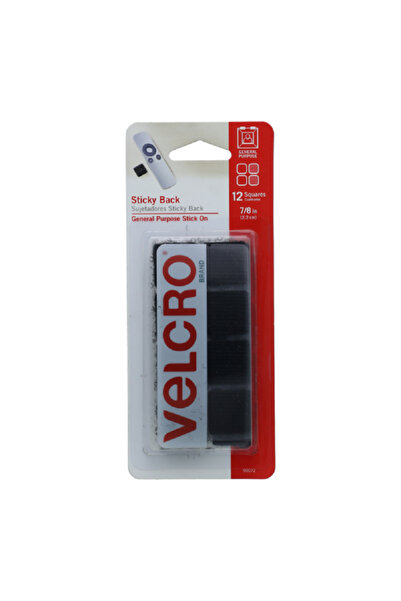 Velcro 12 قطعة من مثبتات الخطاف والحلقة ذات الظهر اللاصق باللون الأسود 2.2 سم