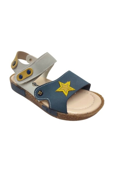 ŞİRİNGENÇ Şirinbebe 1707-20 Sandale pentru băieţi cu model de stele anatomice...