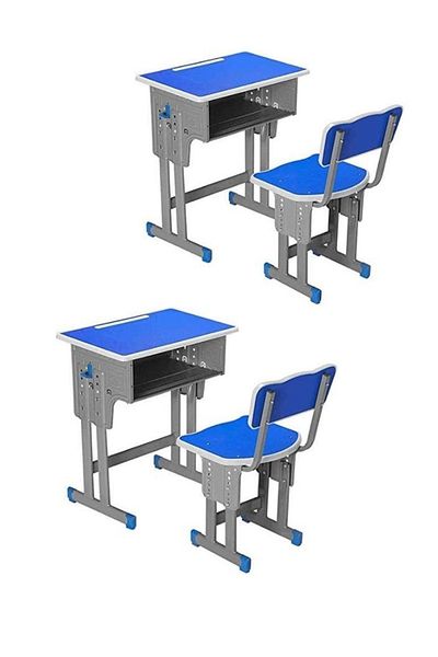 smart home Kids Study Desk Set 2 Tables + 2 Chairs | Study Table and Chair Set with Fiber Surface and Iron Legs