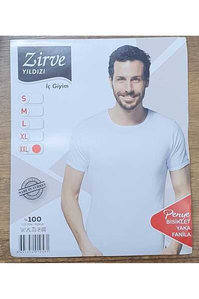 Zirve Peak Men's Combed Half Sleeve Fanila Pack of 6