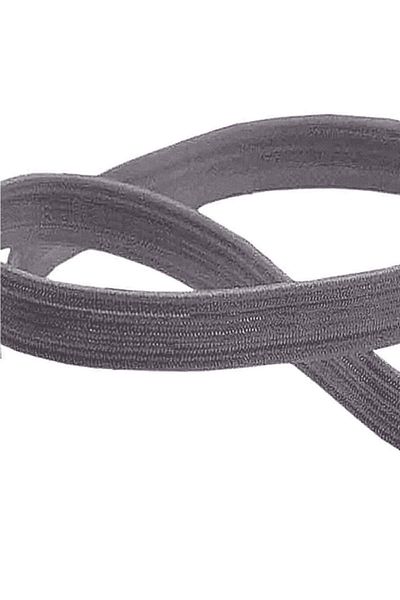 hapshoe Dark Gray 12 mm 5 Mt Durable Hard Flat Elastic Ribbon Rubber