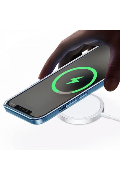 WIWU شاحن لاسلكي مغناطيسي، 15 واط، أبيض، لوحة شحن متوافقة مع M5Fast MagSafe