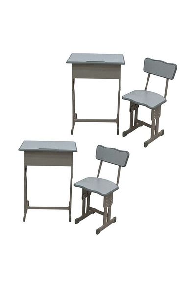 smart home Kids Study Desk Set 2 Tables + 2 Chairs | Study Table and Chair Set with Fiber Surface and Iron Legs