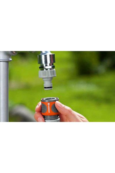 Gardena Basic 1 Tap Connector and Adapter Set Black and Orange