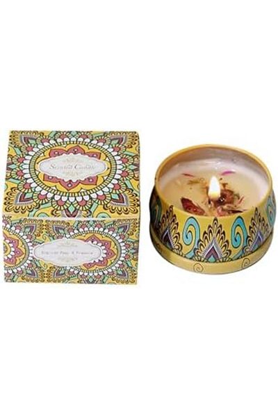 Generic Scented Candles, Luxury Aromatherapy Candles with Dry Flowers, Natural Soy Scented Candles Gift Set