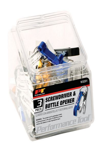 Performance Tool 3-Piece Screwdriver and Bottle Opener