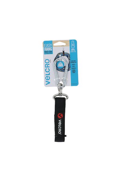 Velcro Easy Hang Heavy Duty Small Storage Strap Silver and Black 16 x 1inch
