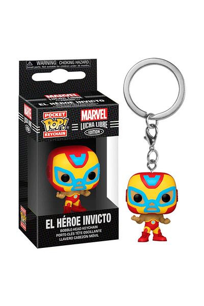 Funko Pop Keychain Figure - Marvel Luchadores Iron Man El Heroe Invicto