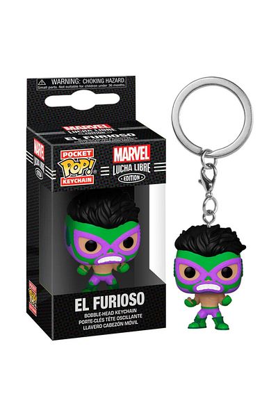 Funko Pop Keychain Figure – Marvel Luchadores Hulk El Furioso