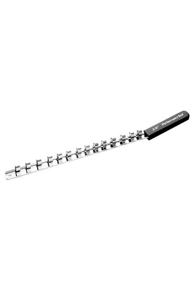 Performance Tool Soft Grip Handle Rust Resistant Drive Socket Rail Chrome