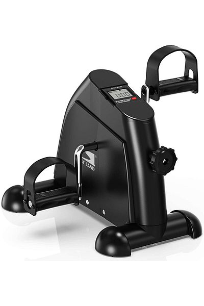 Skyland Mini Exercise Bike, Under Desk Bike Pedal EM-1540 Exerciser Portable Foot Cycle Arm & Leg Peddler