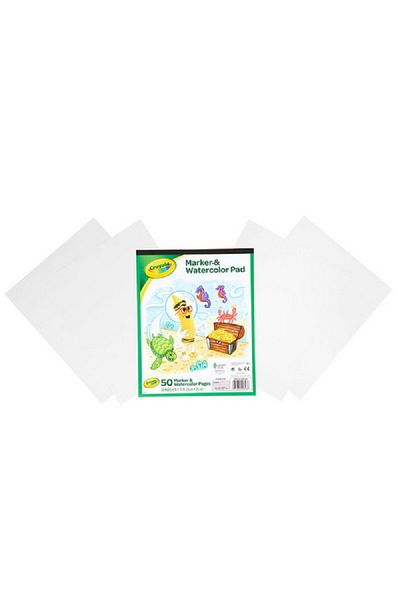 Crayola 50-Page Marker and Watercolor Pad White