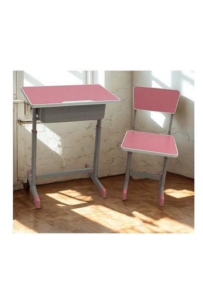 smart home Kids Study Desk Set 2 Tables + 2 Chairs | Study Table and Chair Set with Fiber Surface and Iron Legs