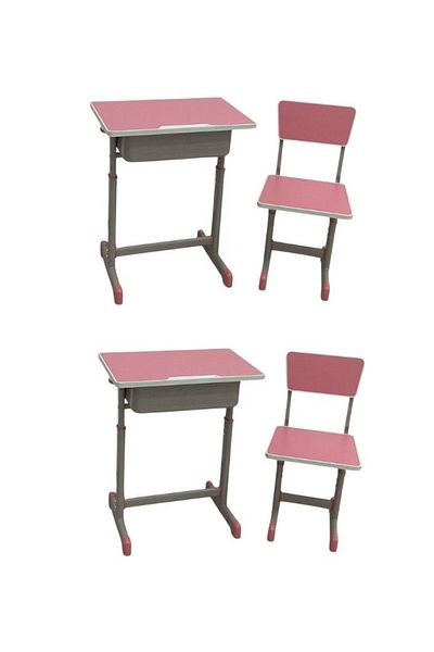 smart home Kids Study Desk Set 2 Tables + 2 Chairs | Study Table and Chair Set with Fiber Surface and Iron Legs