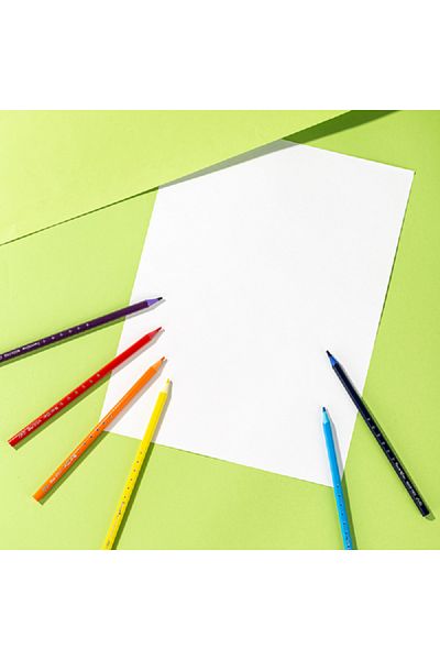 Deli 12-Piece Enovation Wood-Free Colored Pencil Assorted Color 3mm
