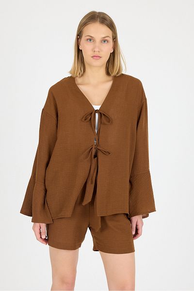 CEE Ceemoda Linen Kimono Shorts Suit Xs-Xxl