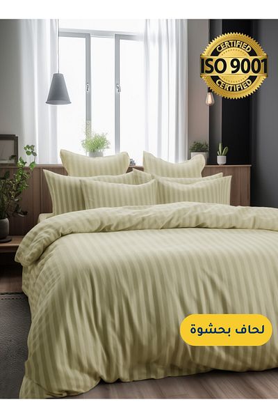 Master Home Textile Microfiber Hotel Comforter Sets, 9 Pcs King Size, Fits 200x200 cm Size Bed, Duvet Filling Included
